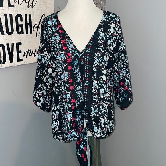 Cotton Holi Tie Front Boho Top